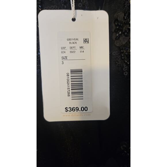 GB Beaded Applique Lace-Up Back Mermaid Gown – Size 3 - Picture 5 of 7